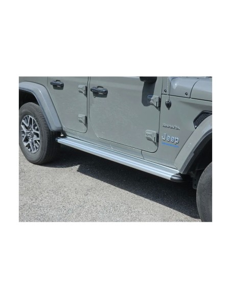 Pedane laterali S50 stondate alluminio Jeep Wrangler JL 5 porte dal 2018