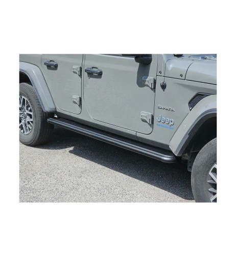 Pedane laterali S50 stondate alluminio BLACK Jeep Wrangler JL 5 porte dal 2