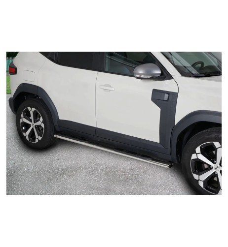 Pedane laterali acciaio inox lucido ovali Dacia Duster dal 2024