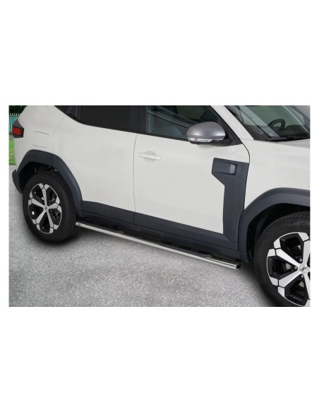 Pedane laterali acciaio inox lucido ovali Dacia Duster dal 2024