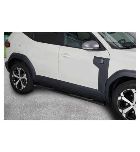 Pedane laterali acciaio inox BLACK ovali Dacia Duster dal 2024