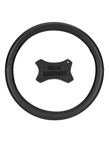 Coprivolante camion Club nero in vera pelle taglia L 46 48cm