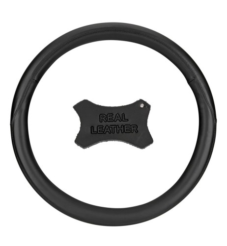 Coprivolante camion Club nero in vera pelle taglia M 44 46cm