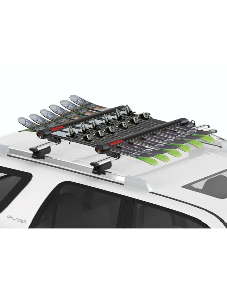 Portasci per barre da tetto FatCat evo black 6 paia di sci o 4 snow Portasci per barre da tetto FatCat evo black 6 paia di sci o 4 snow