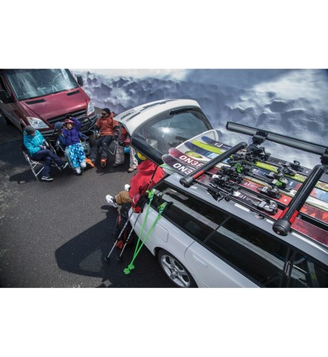 Portasci per barre da tetto FatCat evo black 6 paia di sci o 4 snow