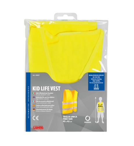 Gilet riflettente per bambini Giallo taglia unica
