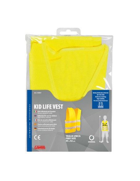 Gilet riflettente per bambini Giallo taglia unica