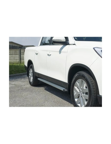 Pedane laterali S50 stondate alluminio SsangYong Rexton Sports XL dal 2018