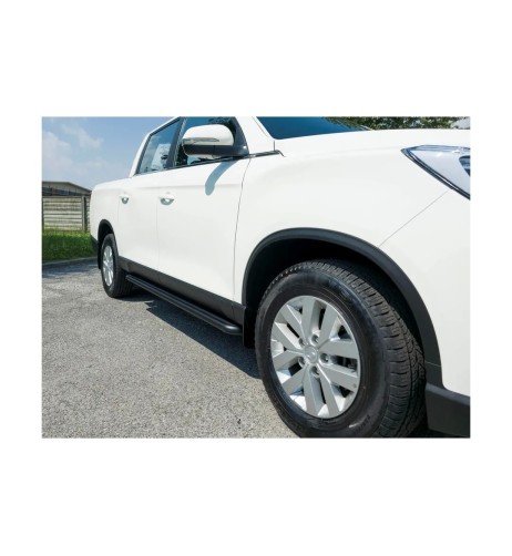 Pedane laterali S50 stondate alluminio BLACK SsangYong Rexton Sports XL dal
