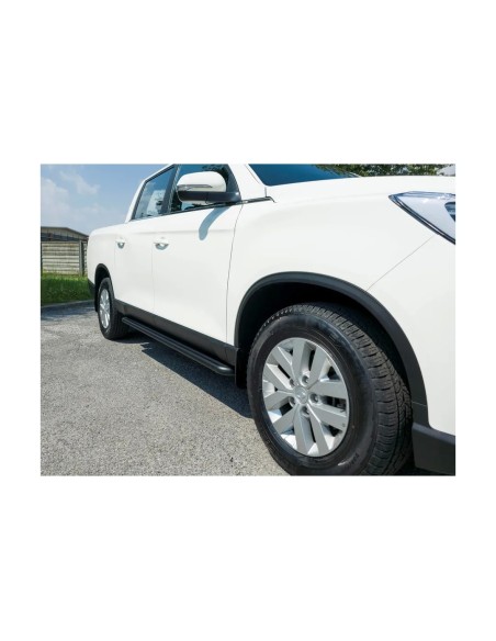 Pedane laterali S50 stondate alluminio BLACK SsangYong Rexton Sports XL dal