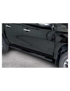 Pedane laterali acciaio inox BLACK ovali SsangYong Rexton Sports XL dal 201