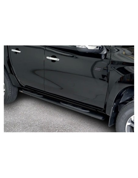 Pedane laterali acciaio inox BLACK ovali SsangYong Rexton Sports XL dal 201