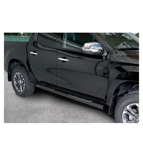 Pedane laterali acciaio inox BLACK 70mm SsangYong Rexton Sports XL dal 2018