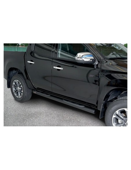 Pedane laterali acciaio inox BLACK 70mm SsangYong Rexton Sports XL dal 2018