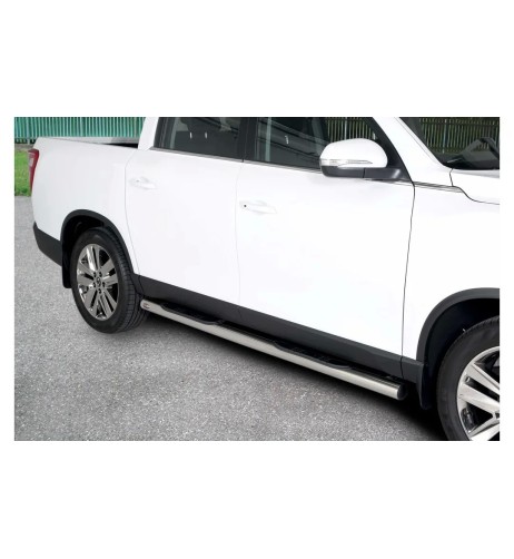 Pedane laterali acciaio inox lucido 70mm SsangYong Rexton Sports XL dal 201