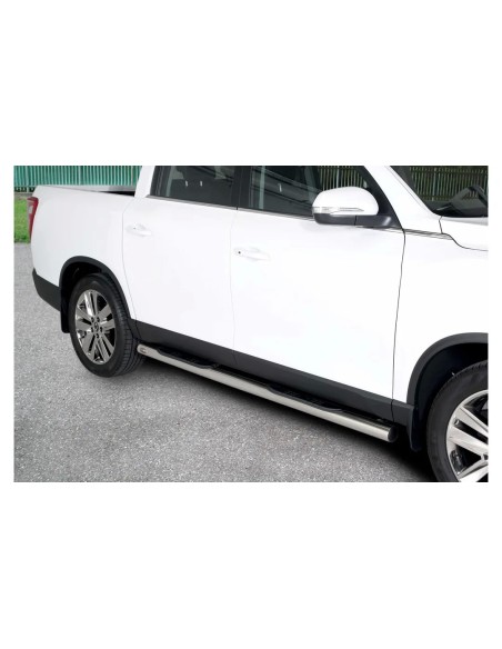 Pedane laterali acciaio inox lucido 70mm SsangYong Rexton Sports XL dal 201