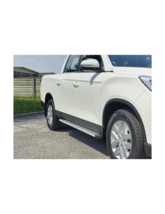 Pedane laterali STD squadrate alluminio SsangYong Rexton Sports XL dal 2018