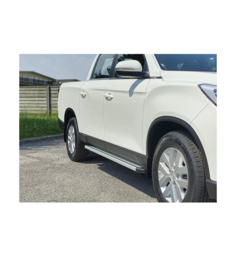 Pedane laterali STD squadrate alluminio SsangYong Rexton Sports XL dal 2018