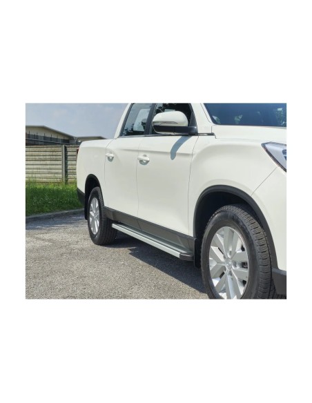 Pedane laterali STD squadrate alluminio SsangYong Rexton Sports XL dal 2018