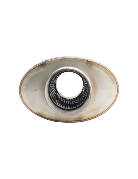Silenziatore universale inox grezzo uscita rotonda dritta 63mm 300mm