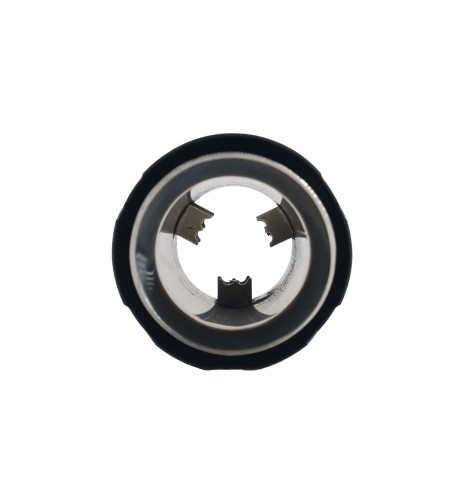 Terminale scarico universale inox nero singolo rotondo inclinato 63mm TRX 1