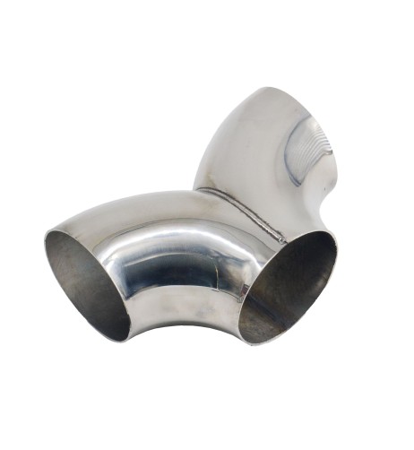 Raccordo a T in acciaio inox lucidato per sistemi di scarico diametro 60m