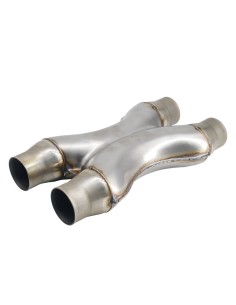Raccordo a X in acciaio inox grezzo per sistemi di scarico diametro 50mm