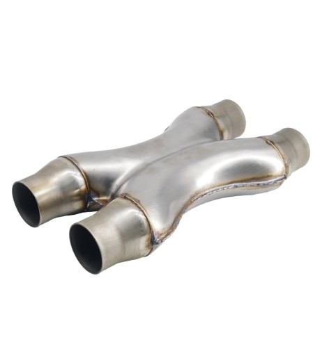 Raccordo a X in acciaio inox grezzo per sistemi di scarico diametro 50mm