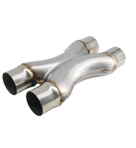 Raccordo a X in acciaio inox grezzo per sistemi di scarico diametro 60mm