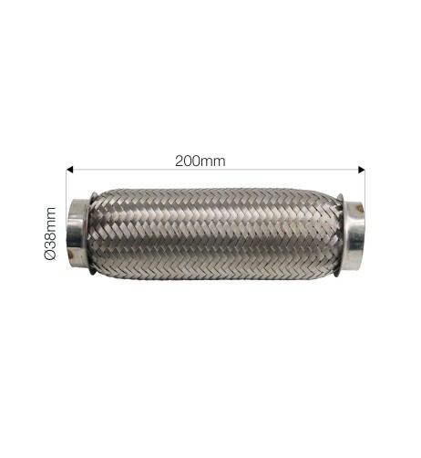 Raccordo flessibile in maglia di acciaio inox per sistemi di scarico diam