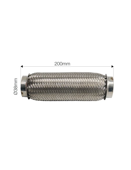 Raccordo flessibile in maglia di acciaio inox per sistemi di scarico diam