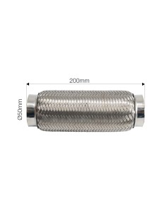 Raccordo flessibile in maglia di acciaio inox per sistemi di scarico diam 2