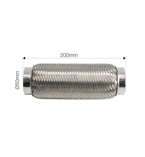 Raccordo flessibile in maglia di acciaio inox per sistemi di scarico diam