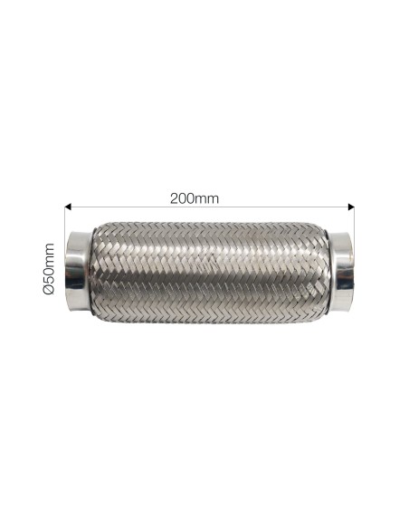 Raccordo flessibile in maglia di acciaio inox per sistemi di scarico diam