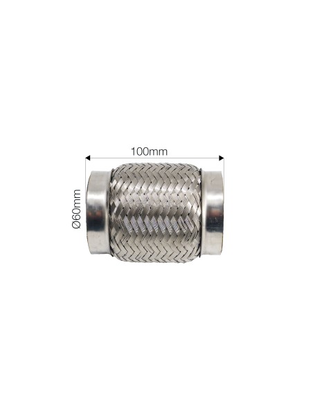 Raccordo flessibile in maglia di acciaio inox per sistemi di scarico diam