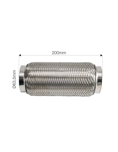 Raccordo flessibile in maglia di acciaio inox per sistemi di scarico diam