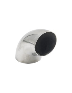 Raccordo a 90 in acciaio inox lucidato per sistemi di scarico diametro 50
