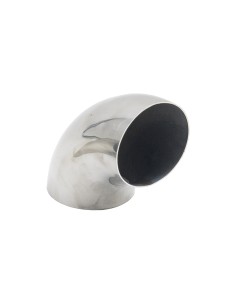 Raccordo a 90 in acciaio inox lucidato per sistemi di scarico diametro 60