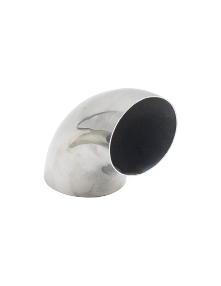 Raccordo a 90 in acciaio inox lucidato per sistemi di scarico diametro 60