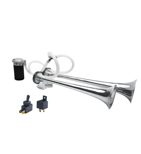Trombe mono tono in alluminio 24V 20A con compressore 118db