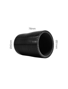 Manicotto riduttore Manitor dritto in silicone nero rinforzato 45 51mm