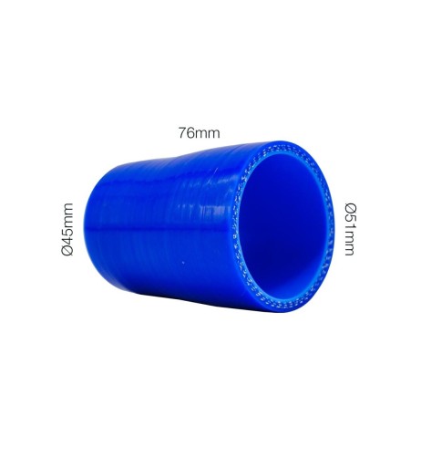 Manicotto riduttore Manitor dritto in silicone blu rinforzato 45 51mm