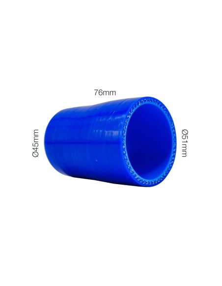 Manicotto riduttore Manitor dritto in silicone blu rinforzato 45 51mm