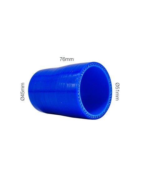 Manicotto riduttore Manitor dritto in silicone blu rinforzato 45 51mm