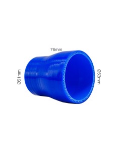 Manicotto riduttore Manitor dritto in silicone blu rinforzato 51 63mm