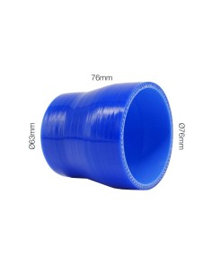 Manicotto riduttore Manitor dritto in silicone blu rinforzato 63 76mm