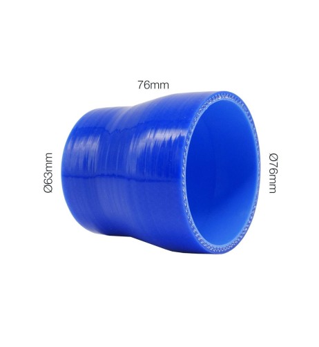 Manicotto riduttore Manitor dritto in silicone blu rinforzato 63 76mm
