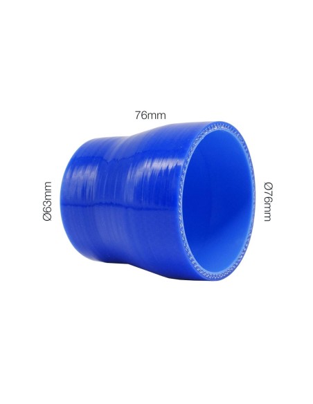 Manicotto riduttore Manitor dritto in silicone blu rinforzato 63 76mm
