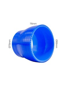 Manicotto riduttore Manitor dritto in silicone blu rinforzato 76 89mm