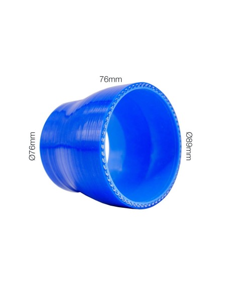 Manicotto riduttore Manitor dritto in silicone blu rinforzato 76 89mm
